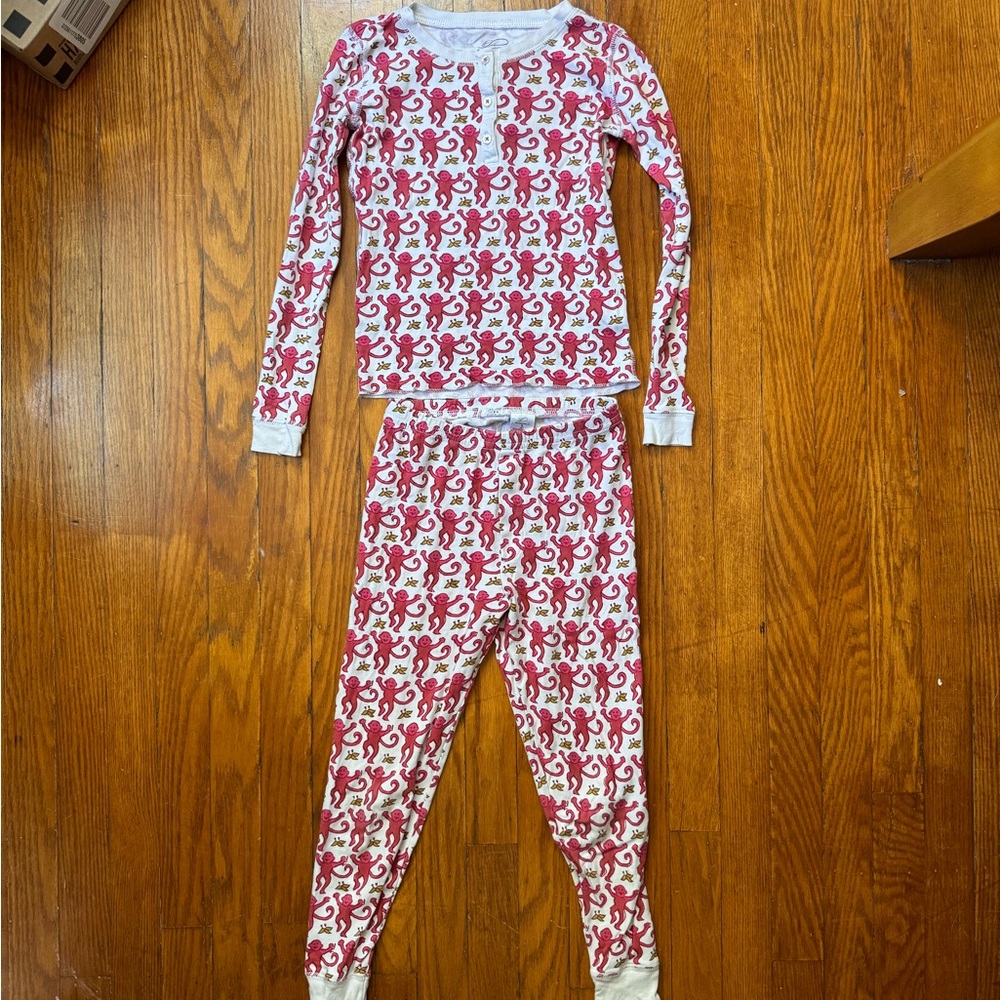 Roller Rabbit Kids Pink Monkey Pajamas